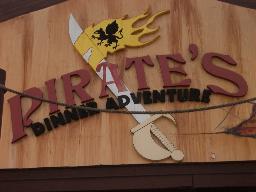 Not hard to spot the Pirates Dinner venue