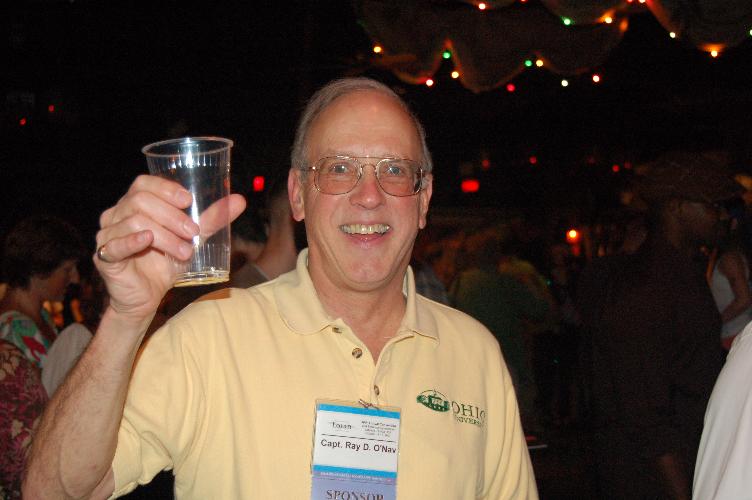 Dave Diggle finishes a drink